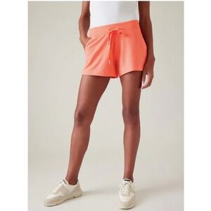Athleta Balance‎ 4" Shortie W/Pockets Size XL Sunset Glow Coral NWT Athleisure